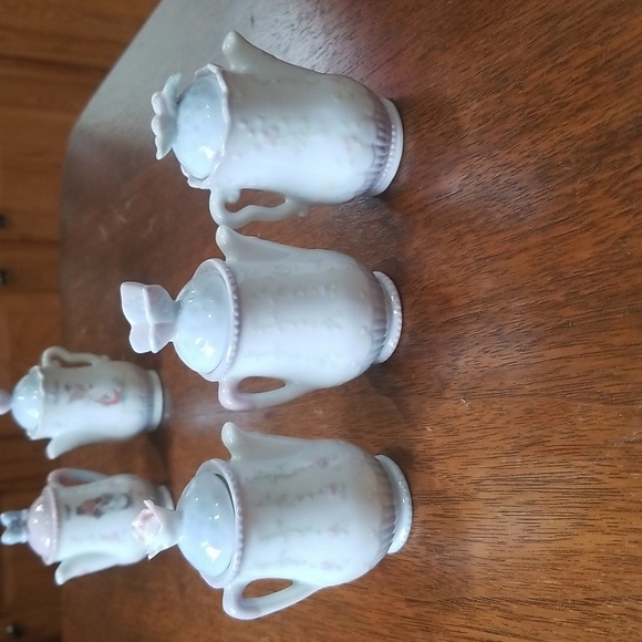 Enesco Precious Moments Porcelain Teapot Spice Jars 1995 - Picture 6 of 11